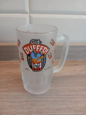 The Simpsons 2000 Get Duffed Frosted Glass Beer Mug Tankard  • £6.50