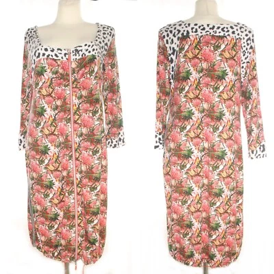 £35.85 • Buy EVA & CLAUDI Women's Floral 3 4 Sleeve Full Zip Cardigan Overdress Dress XL