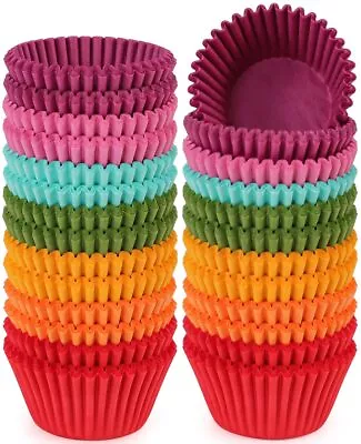 Caperci Rainbow Mini Cupcake Liners Colorful Muffin Baking Cups 350-Count Odorl • $12.14