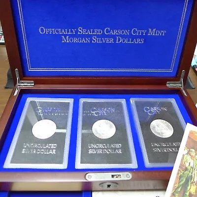 1882 1883 1884 CC Morgan Dollars GSA Choice BU+ Gift Box W/story Book & Cards • $1095