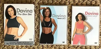 Davina McCall 4 X Workout DVD's - The Power Of 3 Box Set And Ultimate Target • £10