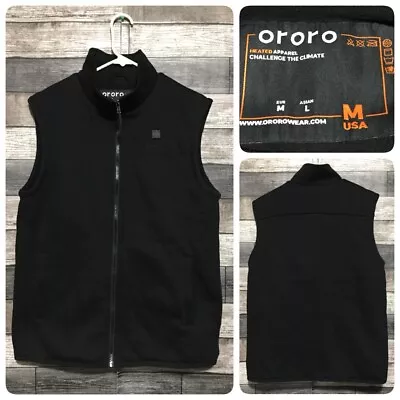 Ororo Fleece Lined Sweatshirt Vest Men’s M Black Heated Apparel (No Battery) • $49.99