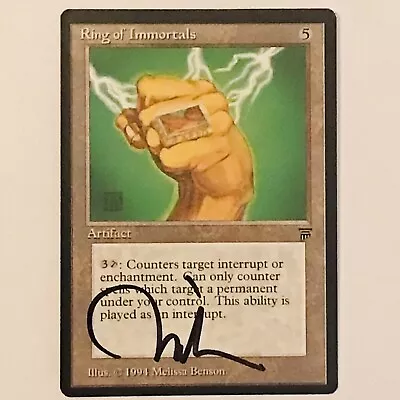 Artist Proof - Legends Ring Of Immortals Ap Card - Melissa Benson Signed - Mtg • $134.99