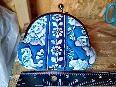 Vera Bradley - Blue Lagoon - Kiss Lock Change Purse - 3 Compartments • $17.72