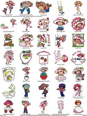 96 Strawberry Embroidery Machine  Designs Pes Jef Hus Exp Dst Vip • $10.95