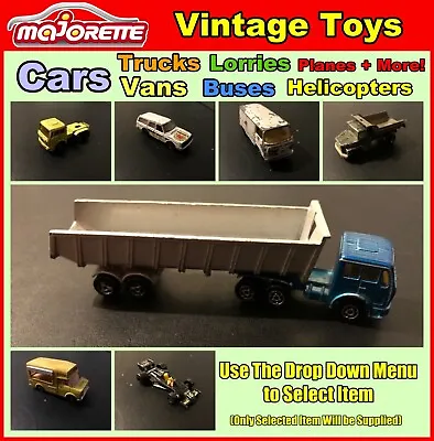 Vintage Majorette Toy Cars Trucks Buses Helicopters +More (Select Item) Used  • $4.35