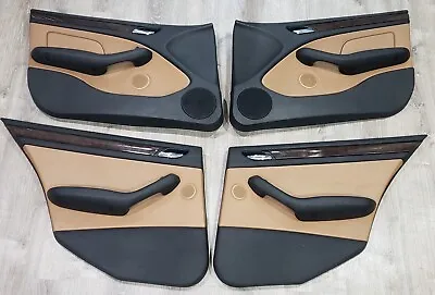 00-06 BMW E46 330i Sedan Natural Brown Door Card Panel 4- Pieces Set COMPLETE • $549.99