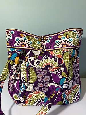 New With Tag Vera Bradley  XL Vera Tote Bag In Plum Crazy • $65