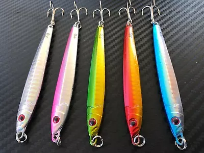 5x 40g Micro Jigs Butterfly Metal Jig Fishing Lure Snapper Jigging Tuna Lures • $14.95