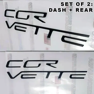 SET OF 16: 2005-2013 Corvette C6 + C5 MATTE BLACK AND MATTE RED Plastic Letters • $150