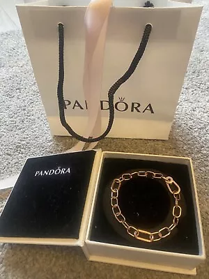 $73.18 • Buy New In Box & Bag Pandora Rose Gold ME Link Bracelet. RRP £150