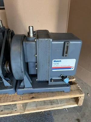 $850 • Buy Welch DUO-SEAL Series Vacuum Pump 1376, Two-Stage Belt-Drive, W/ Emerson Motor.