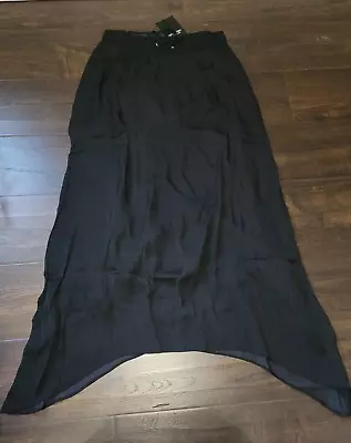 NWT SIMPLY VERA VERA WANG Womens Midi Skirt Black Sharkbite Hem Sz XS NWT • $25.49