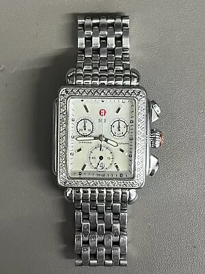 Michele Deco Diamond Mother Of Pearl Chronograph Watch W/ Box • $1000