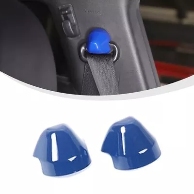 2x Blue Seat Safety Belt Buckle Decoration Cover Trim Cap For Ford Mustang 2015+ • $15.99