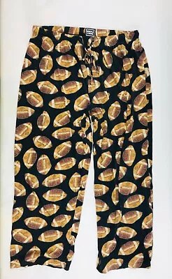 Briefly Stated Pajama Pants Men's Size Large Black Football Design Drawstring • $14.29