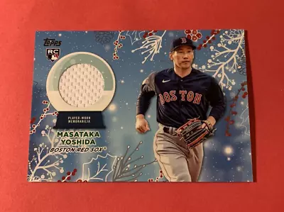 Masataka Yoshida Relic Rookie Card RC 2023 Topps Holiday #RC-MY Boston Red Sox • $11.97