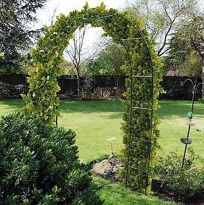 £10.99 • Buy 2.4m Metal Garden Arch Heavy Duty Archway Tubular Rose Climbing Plants Support