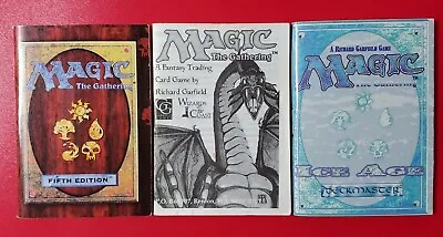 Magic The Gathering Rule Books Lot Revised 3rd Edition Ice Age And 5th Edition • $14.99