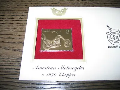 2006 1970 Chopper American Motorcycles Gold GOLDEN Replica Cover STAMP • $6.99