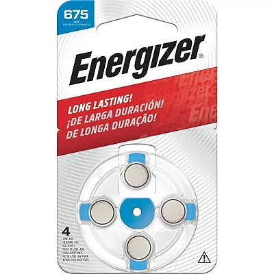 Energizer 675  Hearing Aid 4 Batteries AC675 PR-675(44) P675/24600 675HPX • $11.99