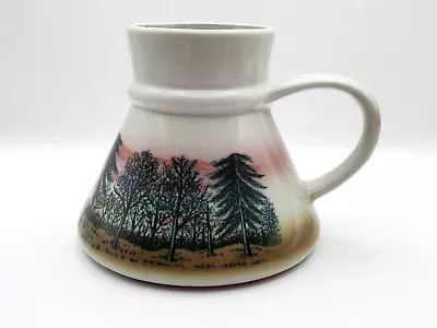 Vintage Otagiri Japan Wide Bottom No Spill 20 Oz Coffee Mug W/Tree Scene • $18.40