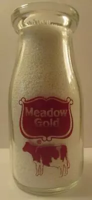 Very Nice Meadow Gold Dairy 1/2 Pint Milk Bottle # 1 • $22.99