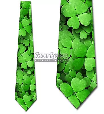 Four Leaf Clovers Tie Men's Irish Neck Ties St Patrick's Necktie Brand New • $18.75