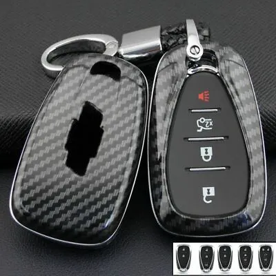 Carbon Fiber Car Key Fob Case Cover For Chevrolet Camaro Malibu 2 3 4 5 Buttons • $17.27