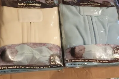 $30 • Buy Woombie 14-19 Lbs 3-6 Month Swaddle WOOMBIE AIR Cheap Lot Of 2 