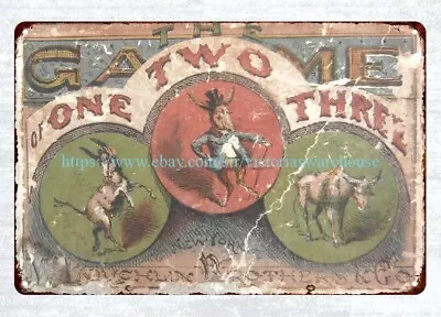 Tin Signs 1870’s Game Of One Two Three Mcloughlin Bros Metal Tin Sign • $15.99