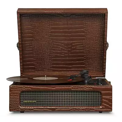 Crosley Voyager Brown Croc - Bluetooth Portable Turntable • $188.05