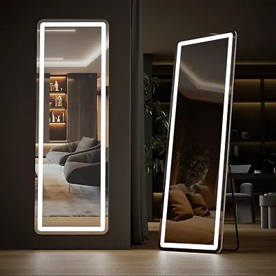 64 X21  Full Length Mirror With LED Lights Full Body Standing Floor Mirror • $93.99