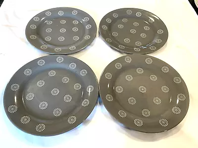 4 Baum Bros Gray Moroccan 8 Inch Salad Plates -free Ship • $39.99