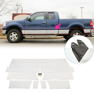 For 2004-2008 Ford F-150 Super Cab 6.5' Short Bed W/Flare Rocker Panel Trim 10Pc • $116.90