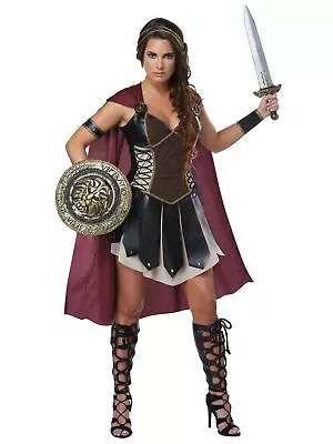 Glorious Gladiator Xena Warrior Roman Spartan Medieval Womens Costume • £69.54