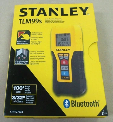 $57.95 • Buy Stanley Tlm99s Bluetooth®-enabled Laser Distance Measurer