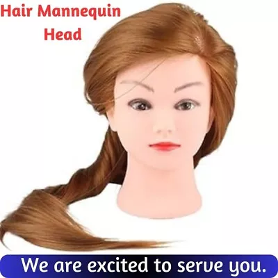 Real Hair Training Head Salon Styling Mannequin Doll Hairdressing Practice Heads • £13.67