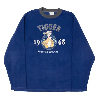 DISNEY Tigger Winnie The Pooh Mens Fleece Blue S • £19.99