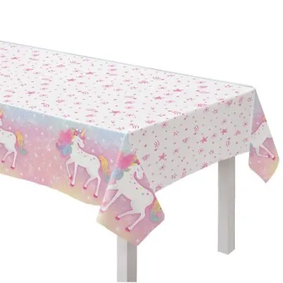 $7.45 • Buy Enchanted Unicorn Party Supplies Plastic TableCloth Table Cover 137cm X 243cm