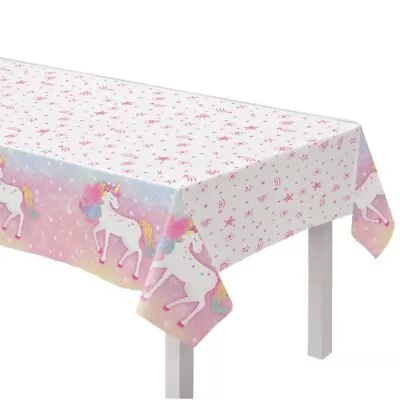 Enchanted Unicorn Party Supplies Plastic TableCloth Table Cover 137cm X 243cm • $7.45