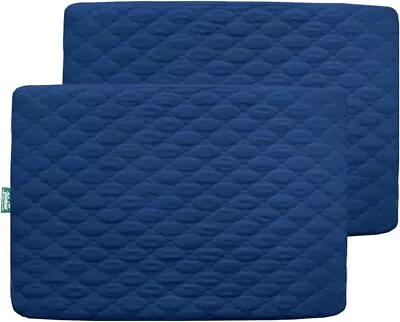 Mini Crib Mattress Pad Cover Fitted Pack N Play Protector Sheet Quilted 2 Pack • $29.99