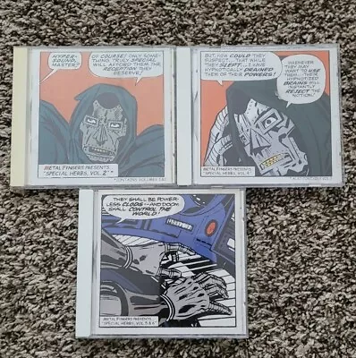 RARE MF Doom Metal Fingers Presents Special Herbs CD Lot Of 3 Vol 1 3 5&6 • $399