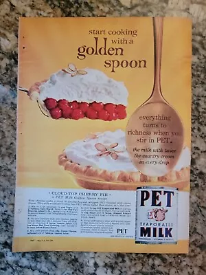 $1 • Buy PET Evaporated MILK Print Ad - Start Cooking With A Golden Spoon-Stir In PET