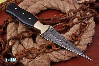 Double-Edged V42 Military Damascus Dagger Boot Knife Scottish Dirk NECK THROWING • $26.95