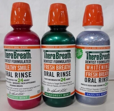 $19.99 • Buy Your Choice Of 2 Thera Breath  Anticavity Oral Rinse: Dazzling, Sparkle & Forest