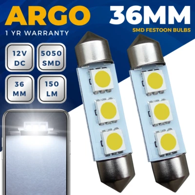 CANbus Error Free LED Number Plate Lights For Ford Fiesta Mk6 - Xenon White, 6000K