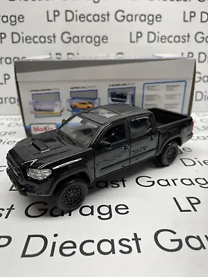 MAISTO 2023 Toyota Tacoma TRD Pro Truck 1:27 Diecast Black NEW Crewcab Metallic • $29.99