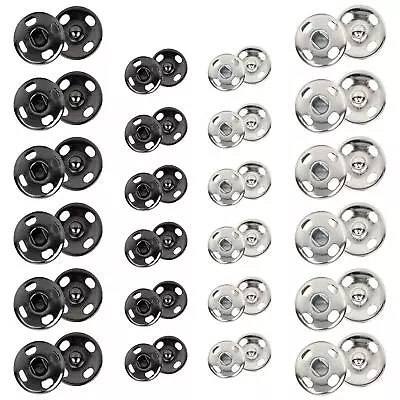 120 Sets Sew-on Snap Buttons Metal Snaps Fasteners Press Studs Buttons For Se • $8.49