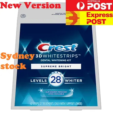 $119.95 • Buy Crest 3D Teeth Whitening Strips Supreme Flexfit Treatments 28 Levels